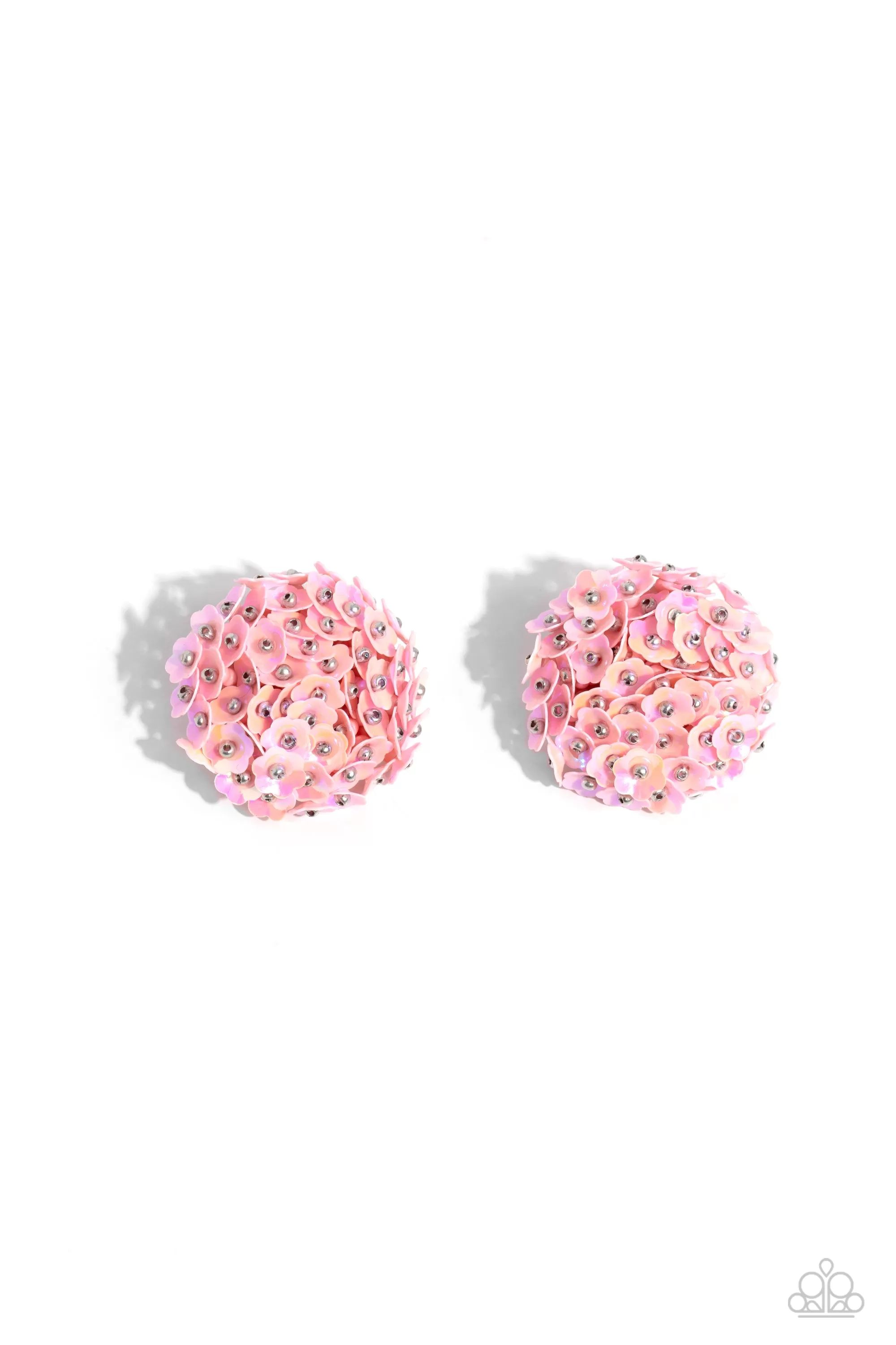 Paparazzi Corsage Character Pink Post Earrings