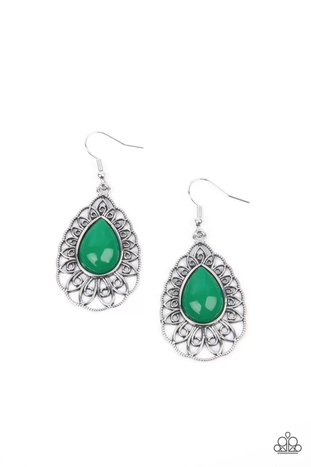 Paparazzi Earring ~ Dream STAYCATION - Green