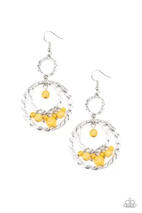 Paparazzi Rio Rustic - Yellow Earrings