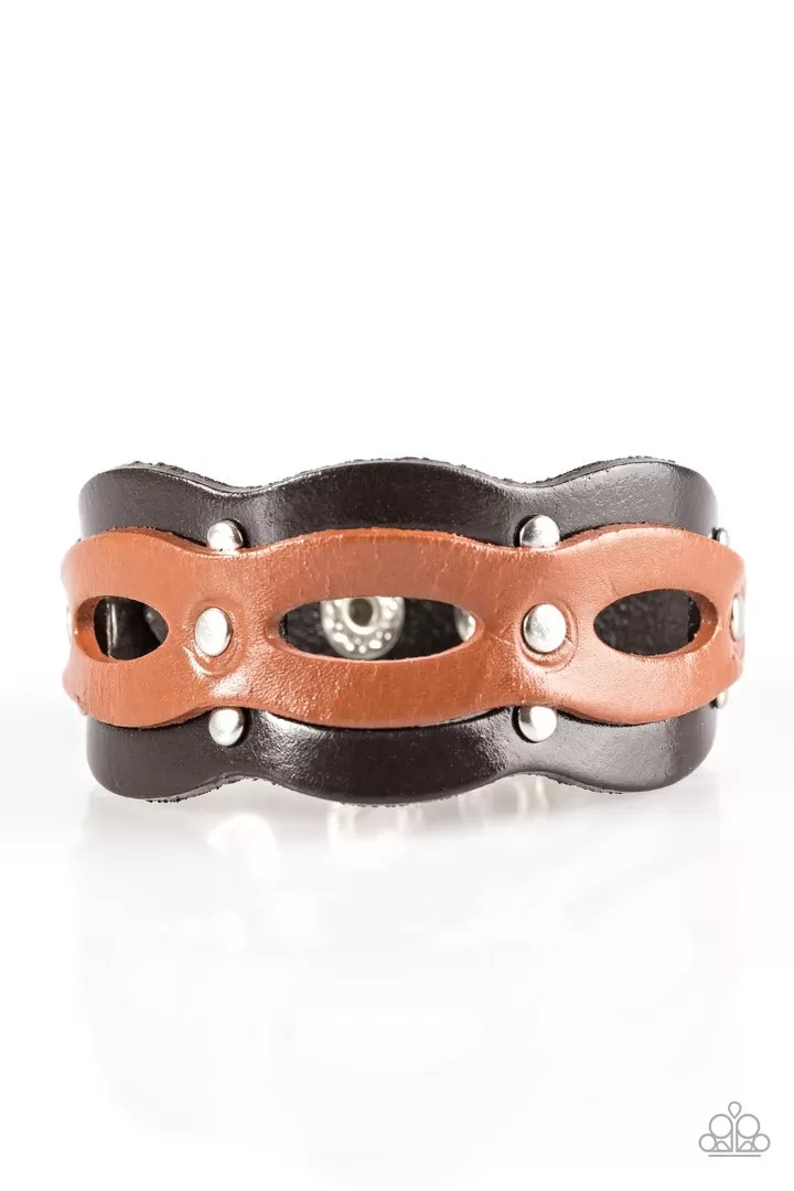 Paparazzi SPURS Of The Moment - Brown Urban Bracelet