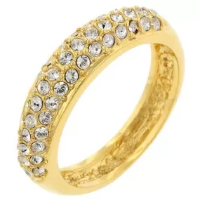 Pave Crystal Goldtone Band