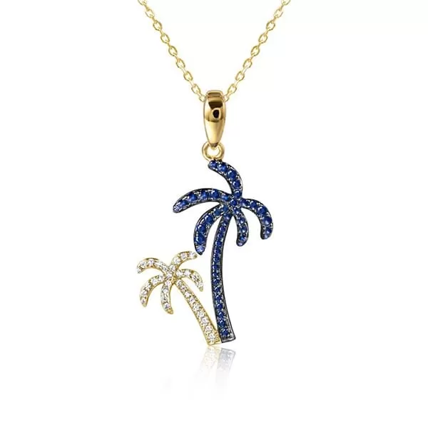 Pavé Sapphire La'au Pama Pendant