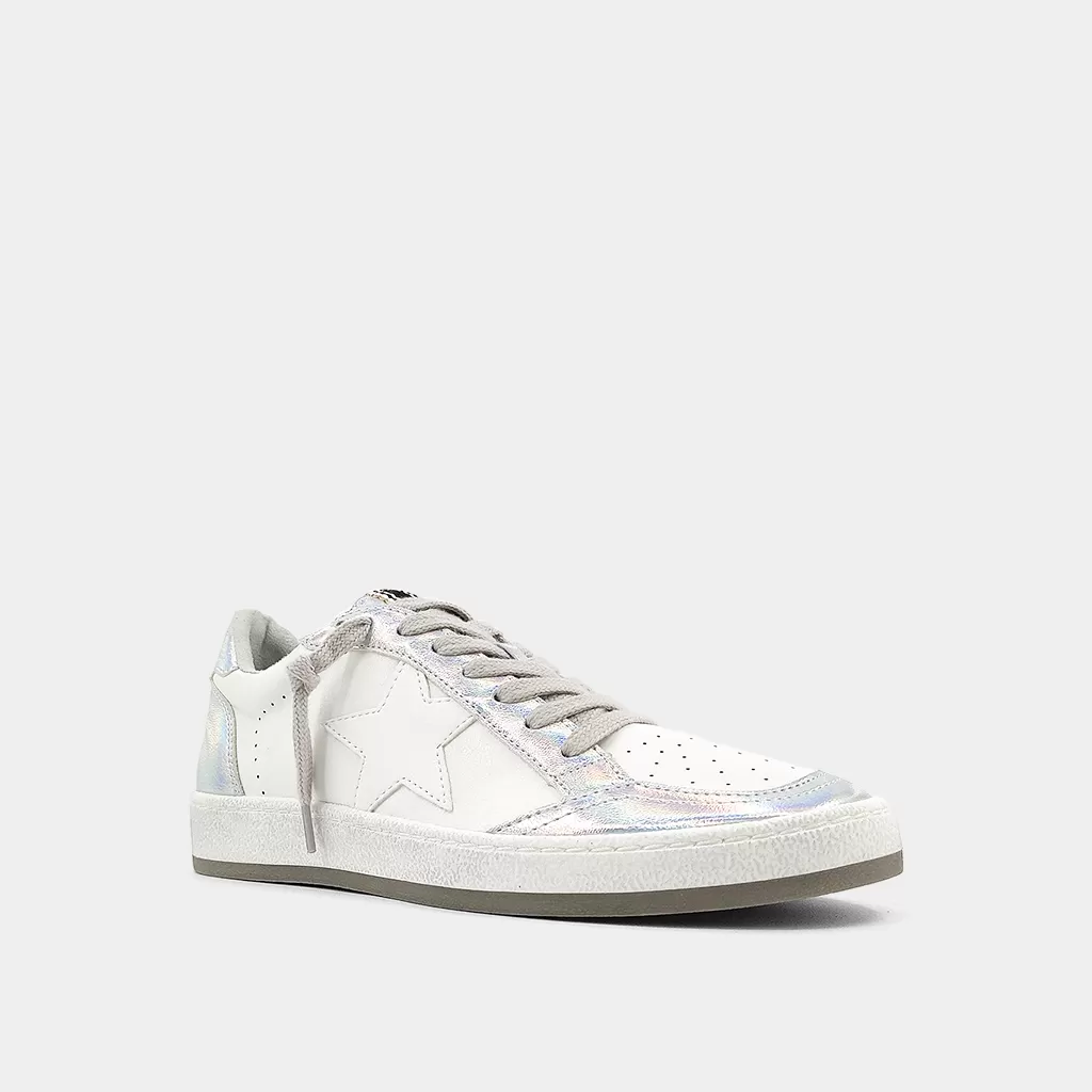 Paz Retro Sneaker, Iridescent Silver | SHUSHOP