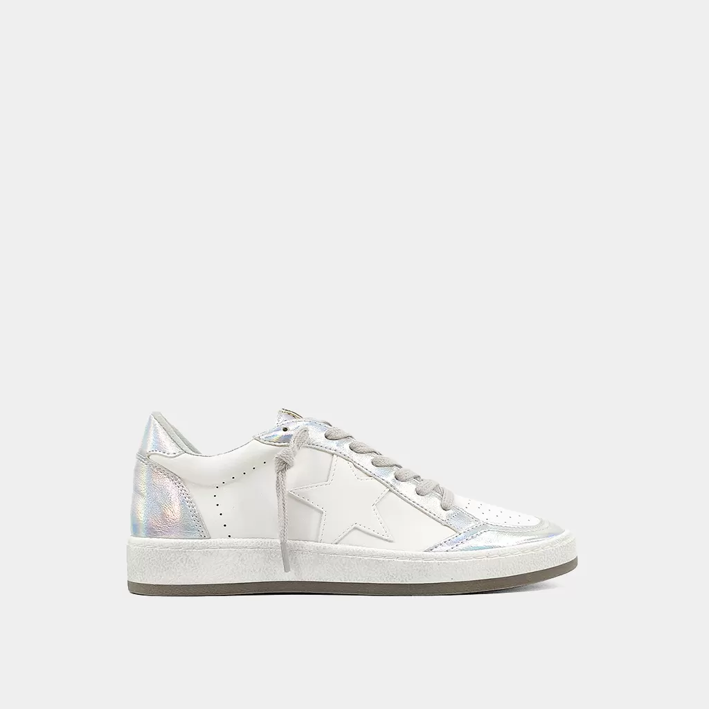 Paz Retro Sneaker, Iridescent Silver | SHUSHOP