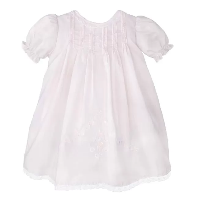 Petit Ami & Zubels Heirloom Lace Hand Embroidered Slip Dress - Pink