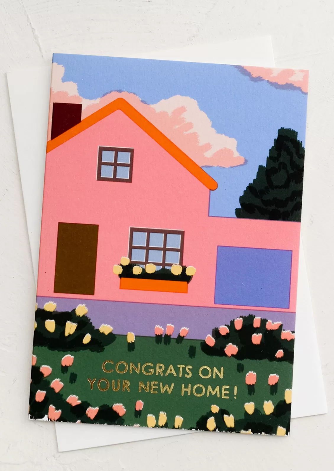 Pink House New Home Card