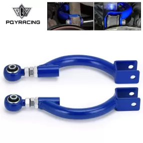 PQY - TRACTION ROD BLUE FOR 95-98 240SX S14 S15 R33 REAR ADJUSTABLE CAMBER CONTROL ARM KIT SUSPENSION PQY9817