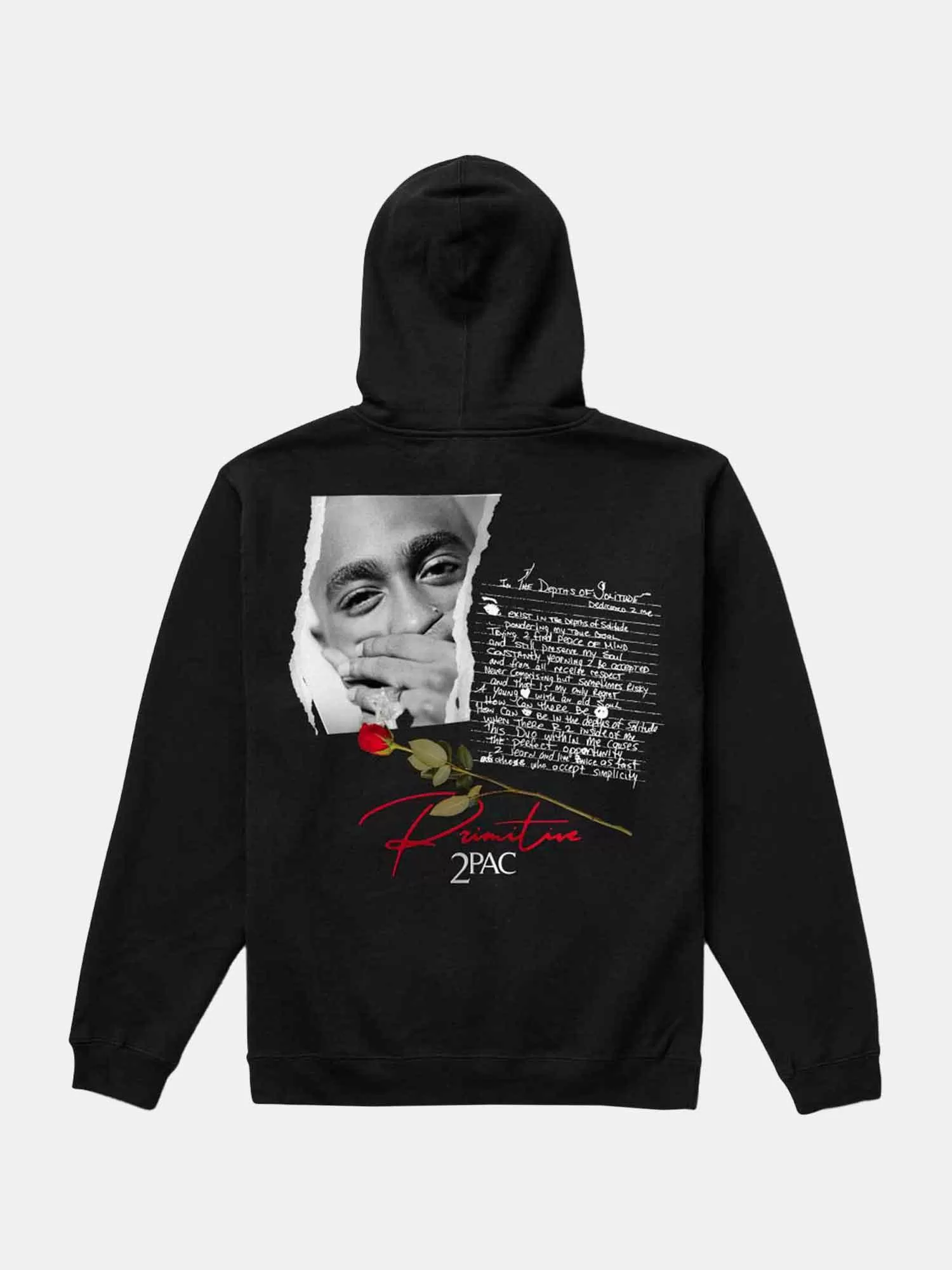 Primitive x Tupac Lyrics Hood - Black