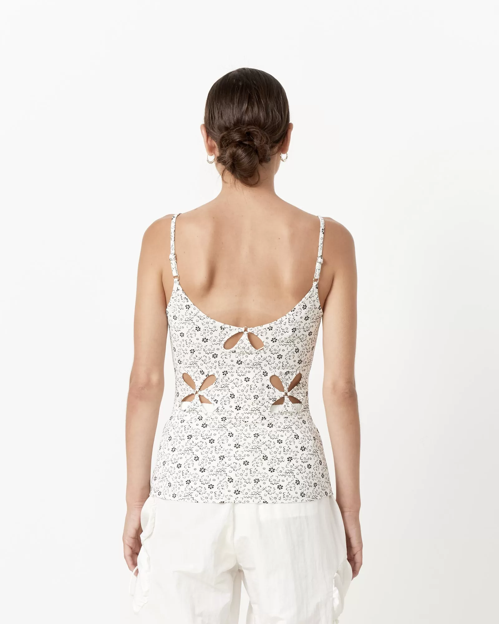 Printed Camisole in White