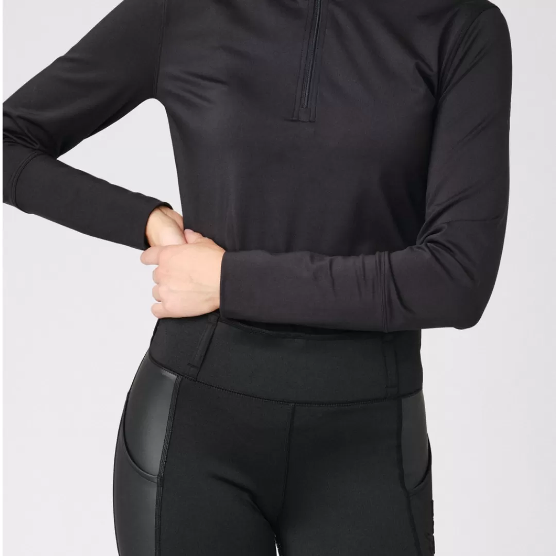 PS of Sweden Black Grace Half-Zip Sweater