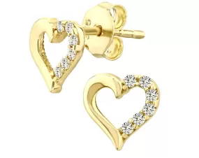 Pure Love Earring in 14K Gold over Sterling Silver