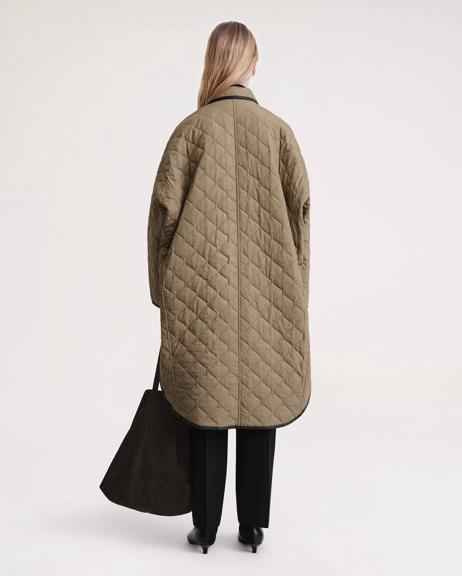 QUILTED COCOON COAT / MARSH