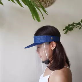 Raffia Visor   Face Shield (Blue)