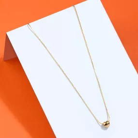 Real Gold Plated Z Mini Puff Heart Necklace For Women By Accessorize London