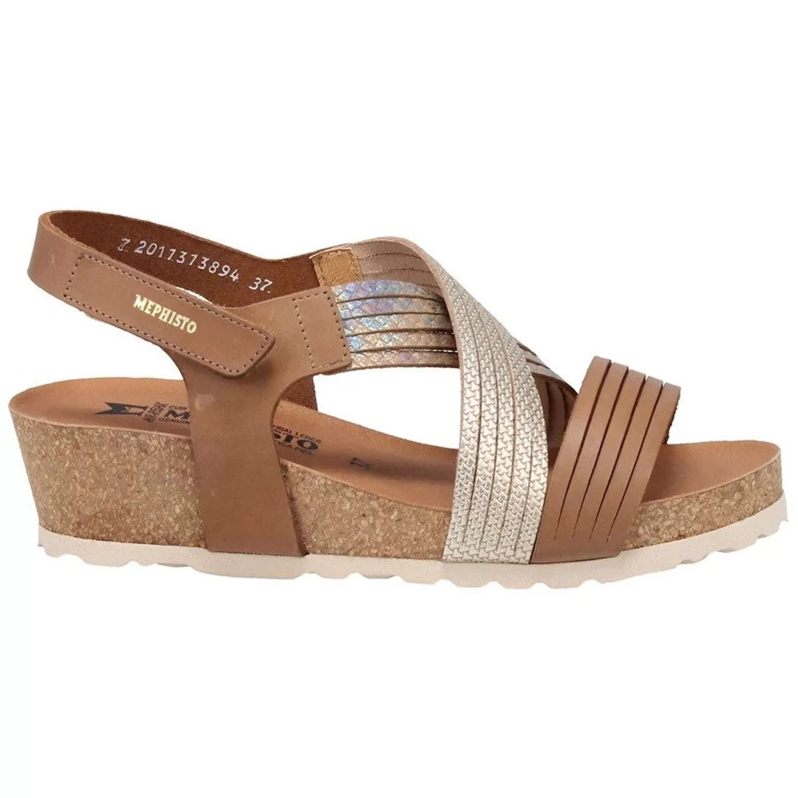 Renza Full Grain Leather Women's Strappy Wedge Sandals