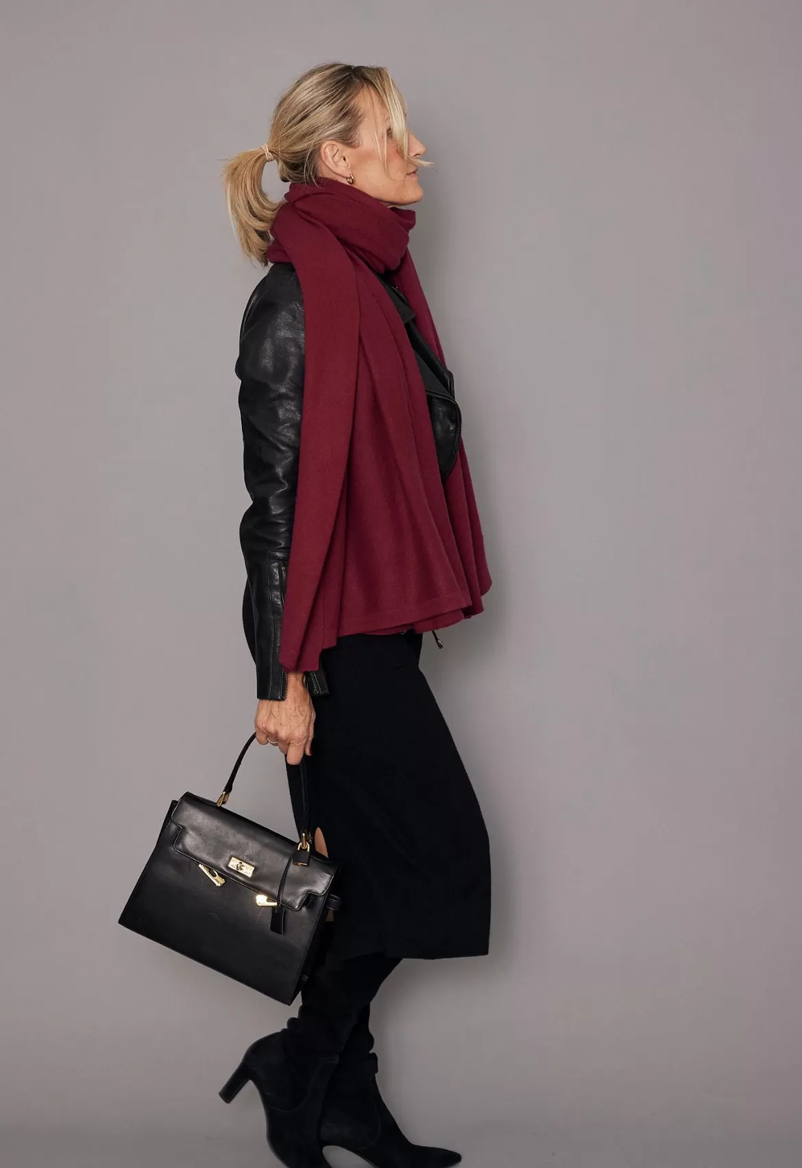 Rich Burgundy Cashmere Blanket Travel Wrap | Beet