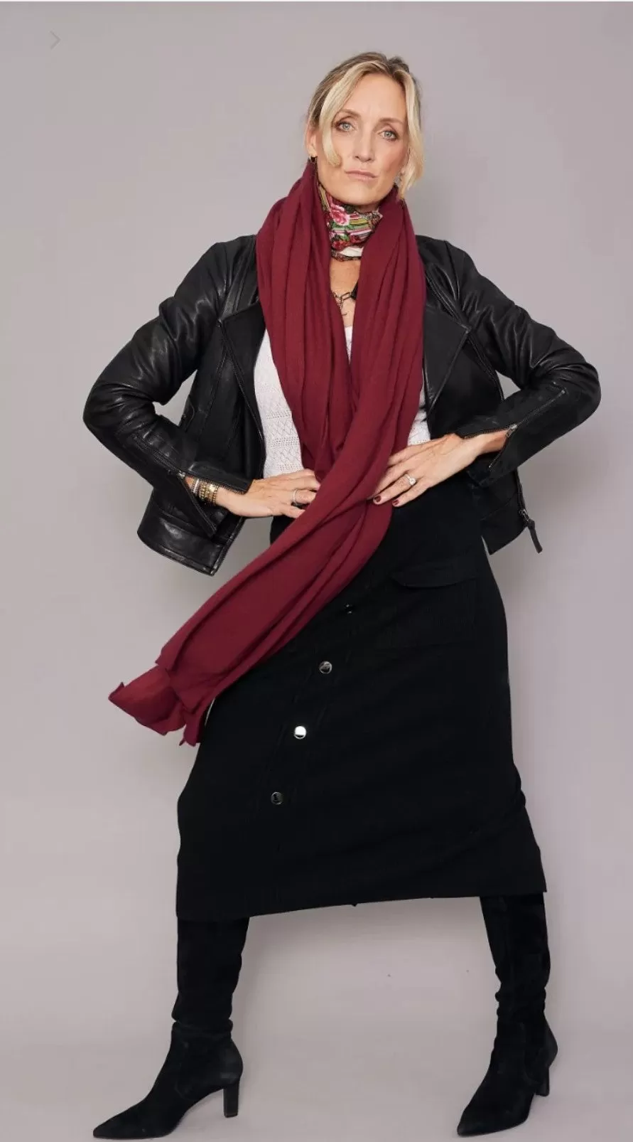 Rich Burgundy Cashmere Blanket Travel Wrap | Beet