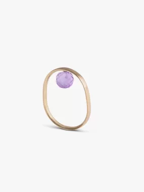 Ring Facet Amethyst 14kt Solid Gold