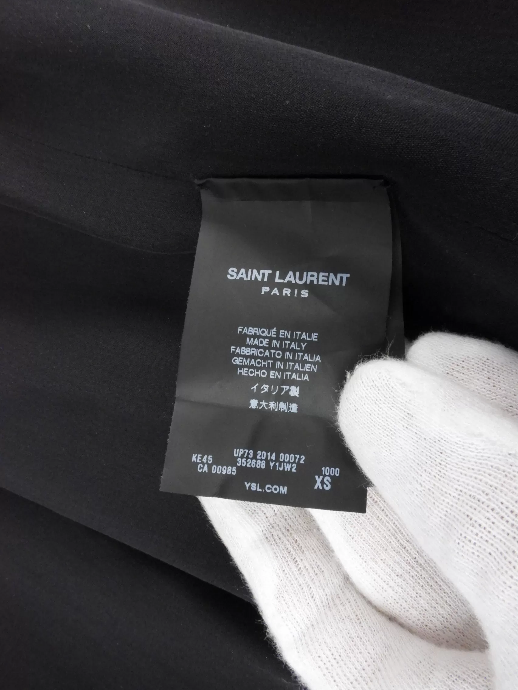 Saint Laurent S16 Black Mohair Knit SIlver Studded Cardigan - XS