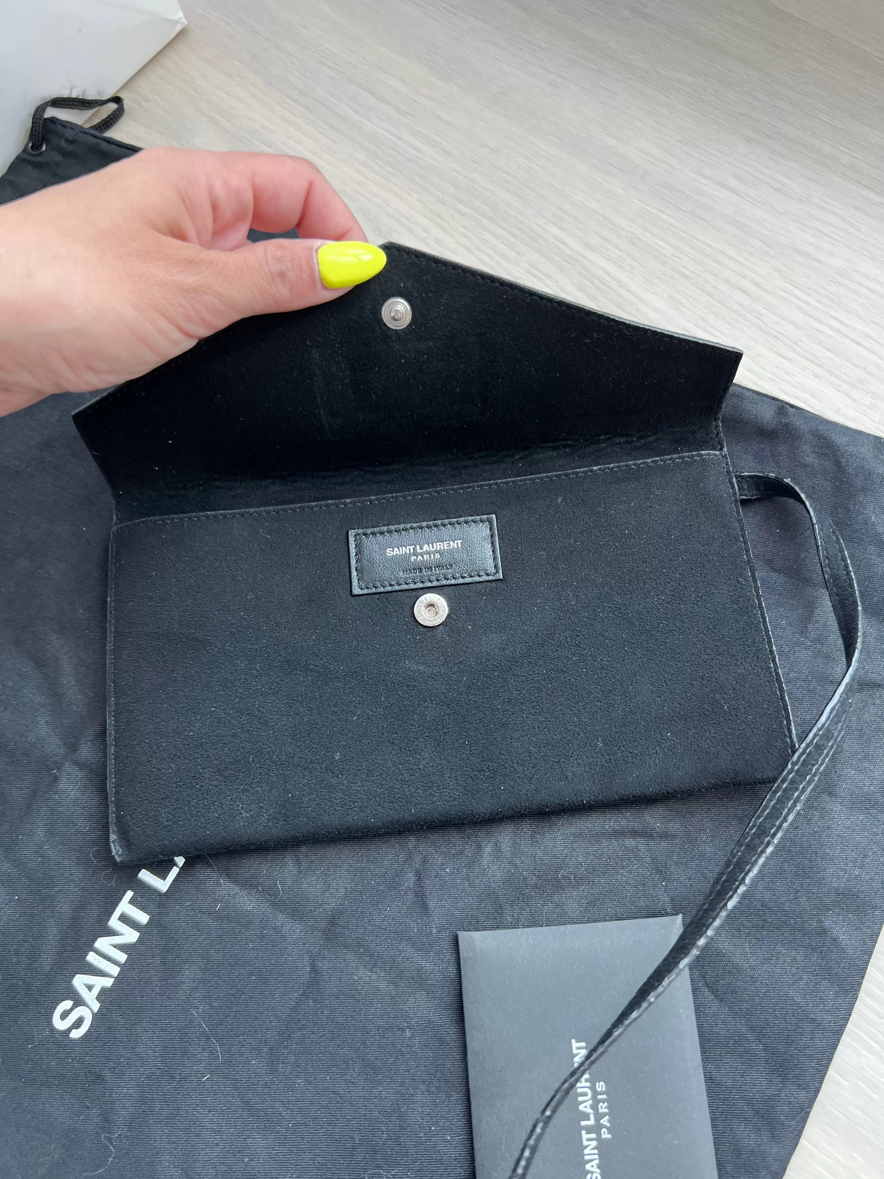 Saint Laurent Teddy Drawstring Bucket Bag