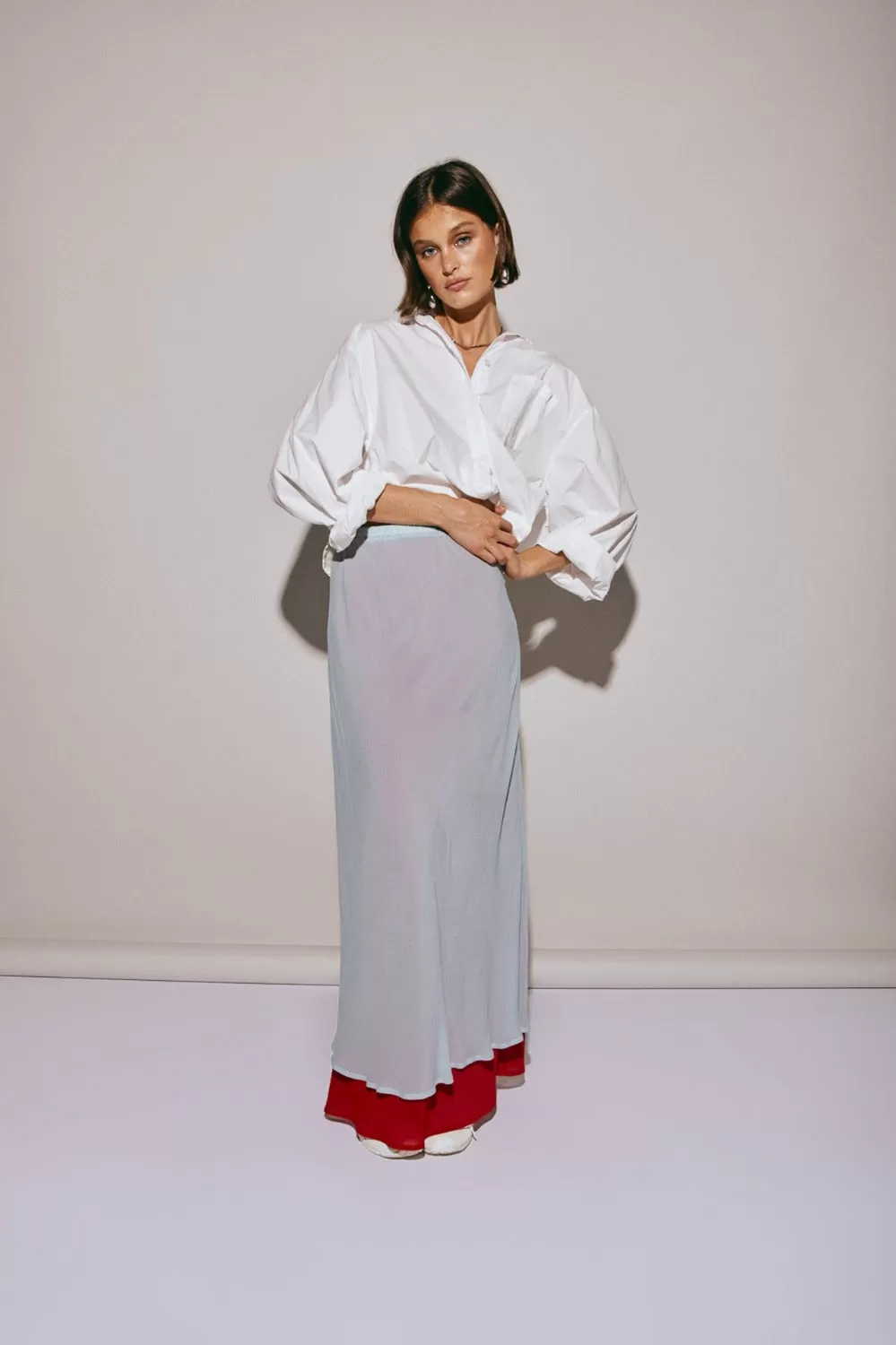 Sanne Maxi Skirt Powder Blue