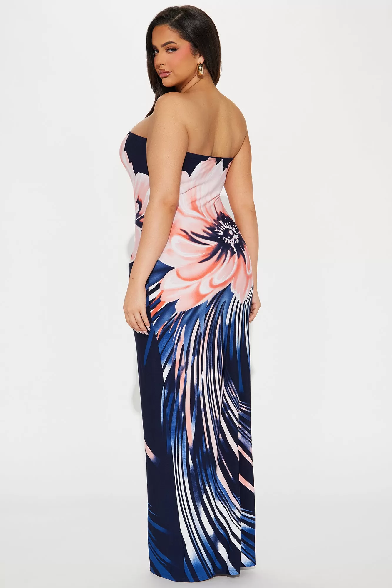 Sarah Floral Maxi Dress - Navy/combo