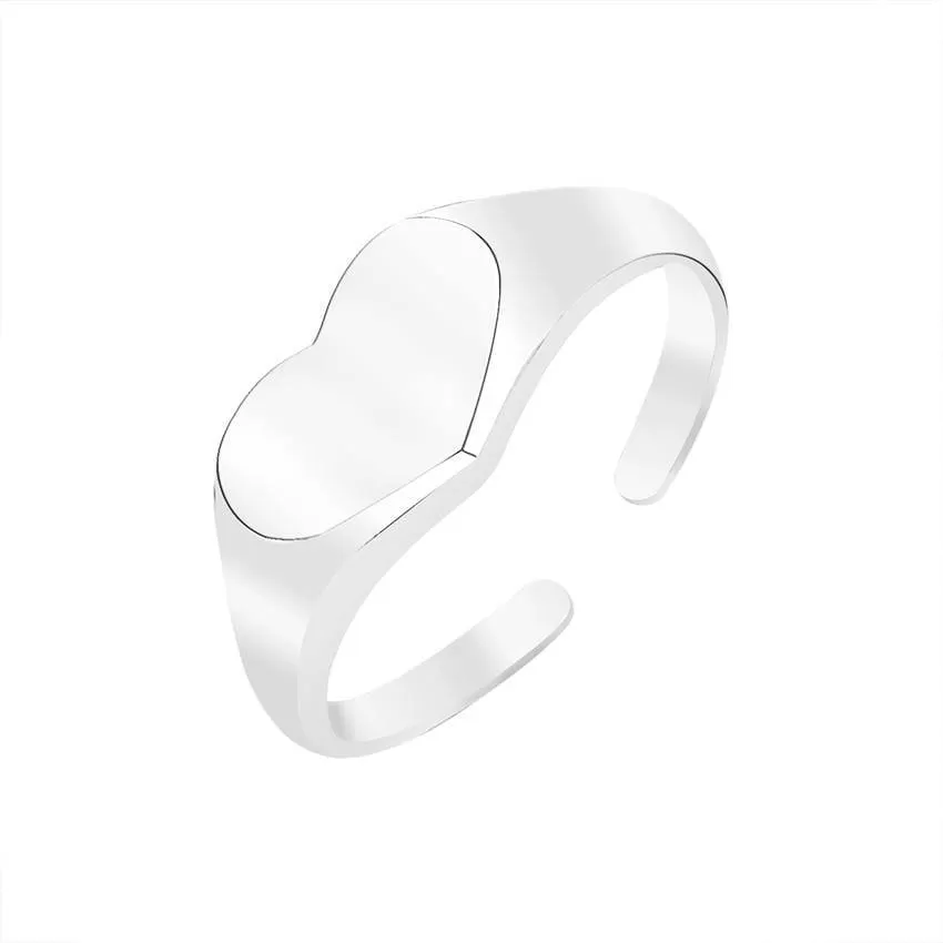 Signet Heart Ring