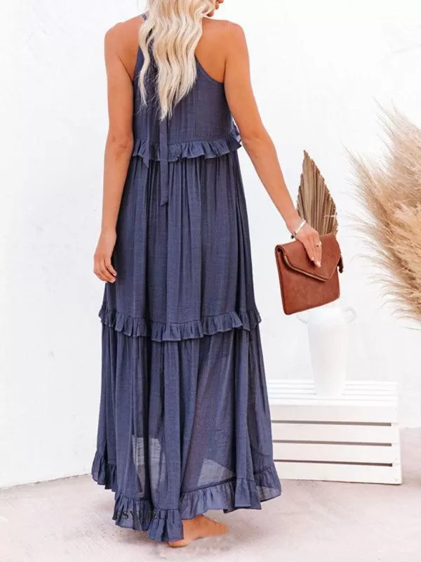 Sleeveless Ruffle Maxi dress