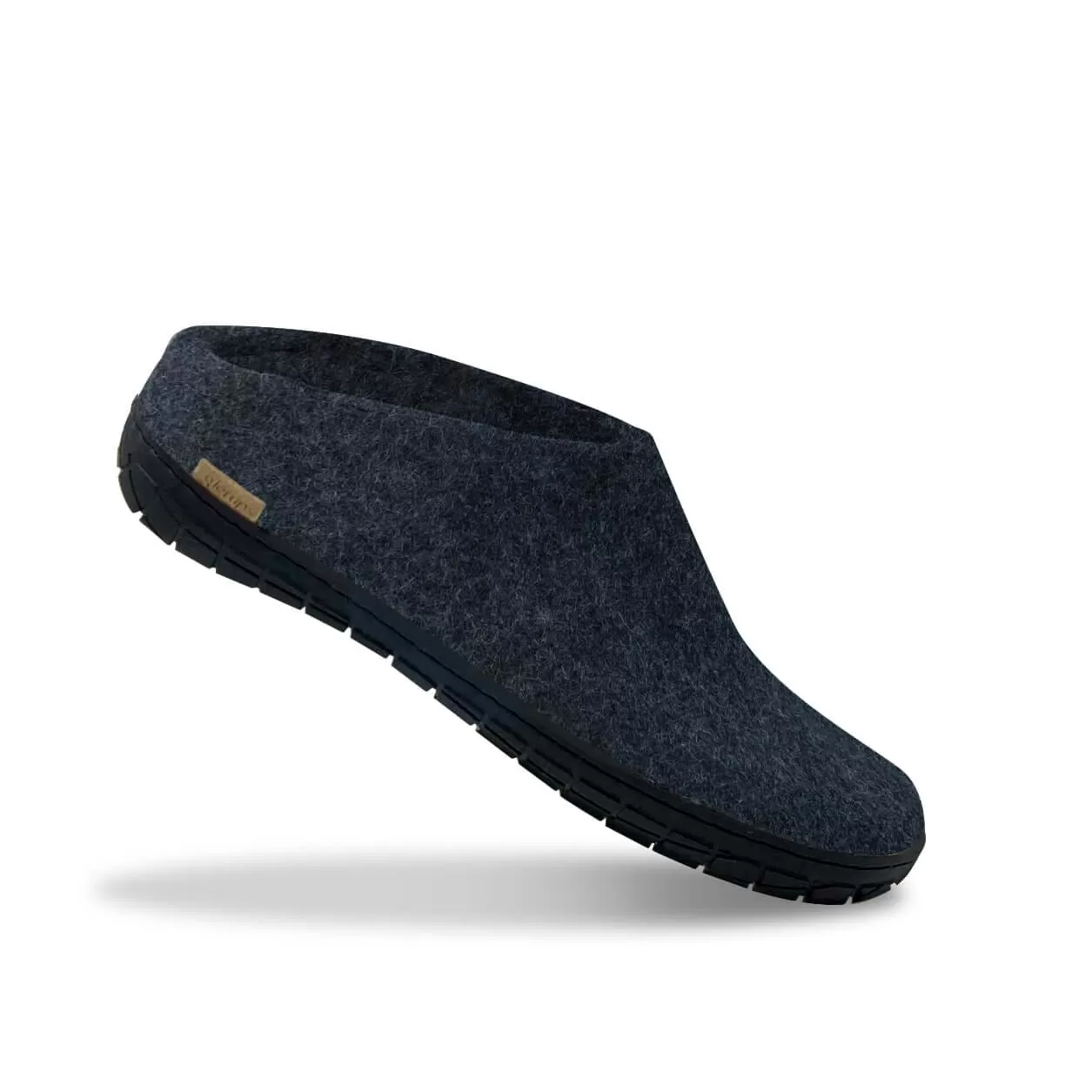 Slip-on with natural rubber sole - black - Denim