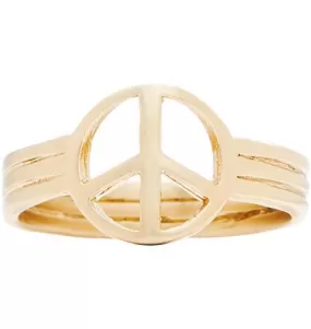 Small Peace Sign Ring