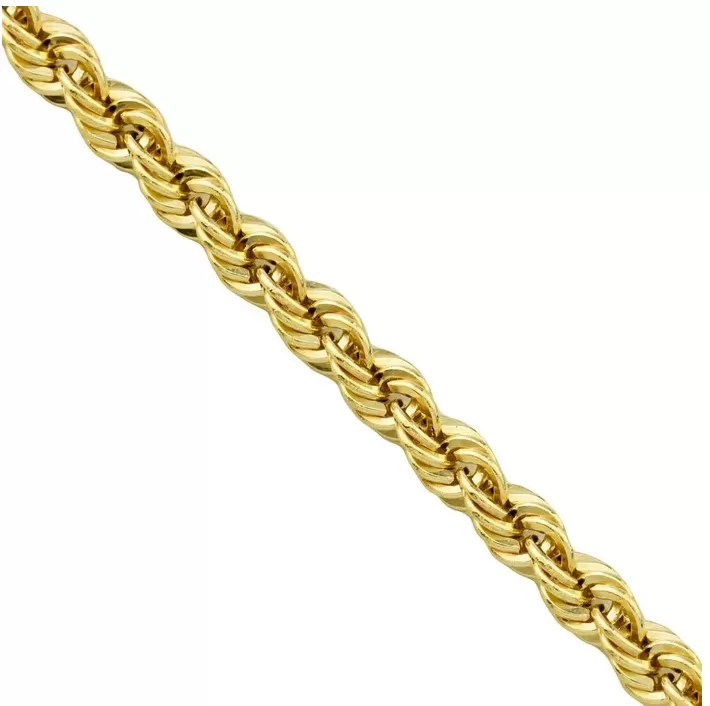 Solid 18K Gold Rope Chain