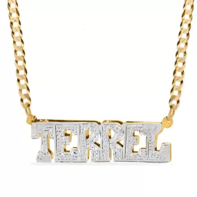 Solid Gold Double Plated Name Necklace Terrel