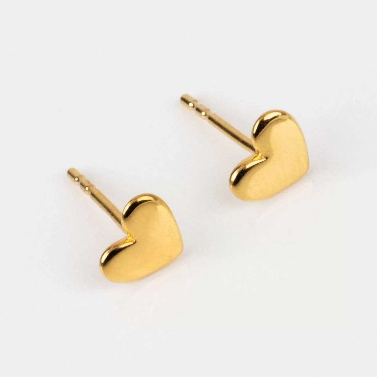 Solid Gold Heart Earrings