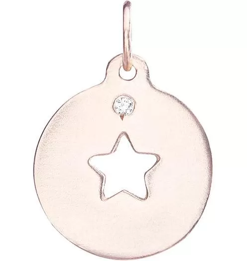 Star Cutout Charm with Diamond