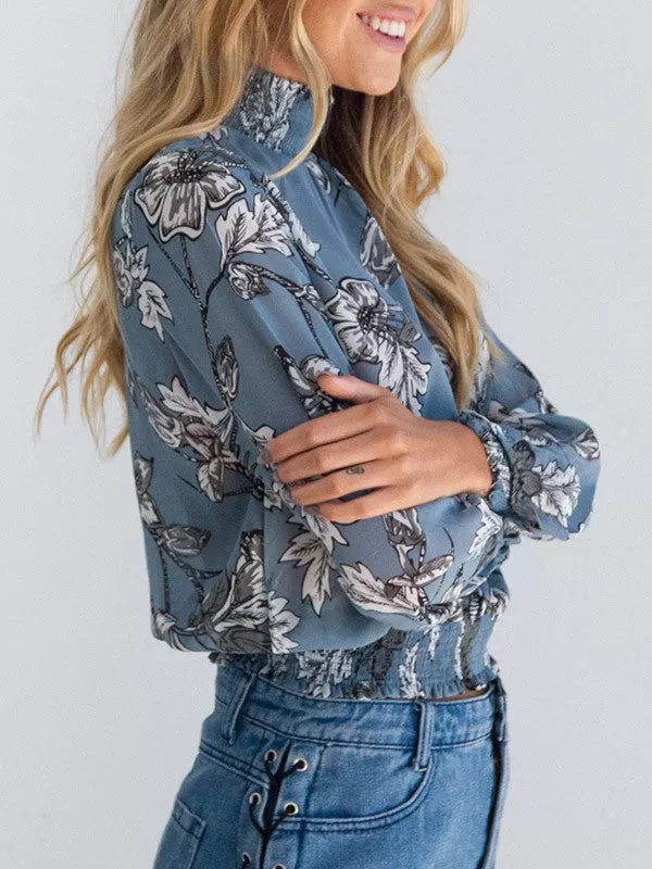 Summer Long Sleeve Floral Top