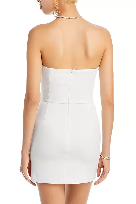 Summer White Whisper Strapless Bow Dress