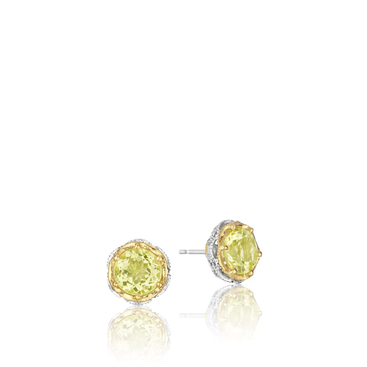 TACORI Crescent Crown Studs featuring Lemon Quartz Ref# SE105Y07