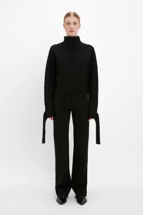 Tailored Straight Leg Trouser In Black