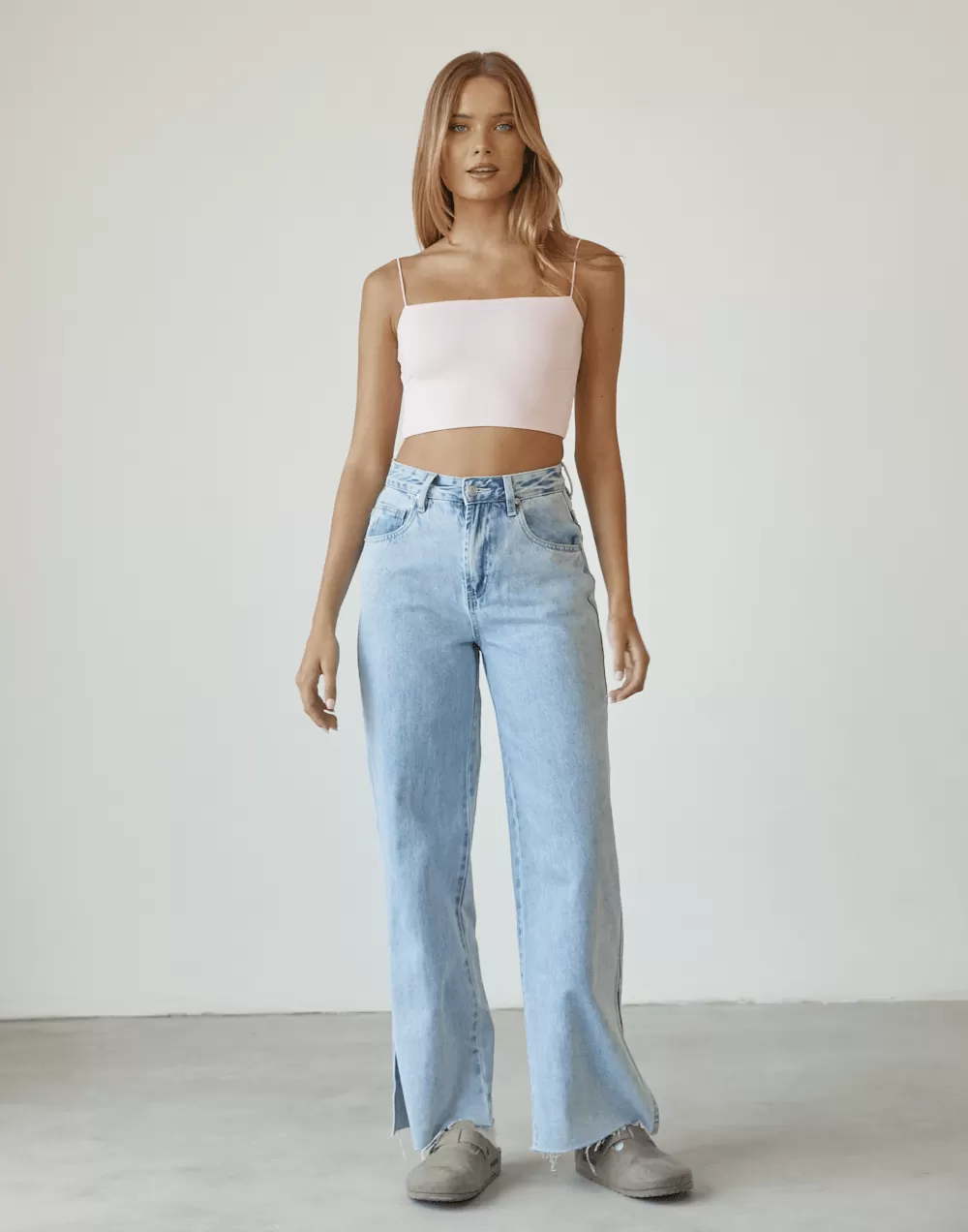 Tammy Crop Top (Baby Pink)