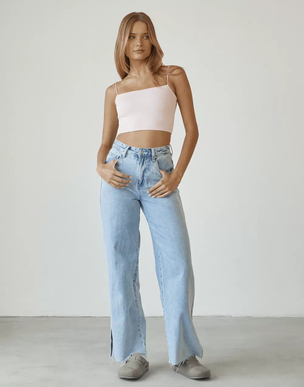 Tammy Crop Top (Baby Pink)