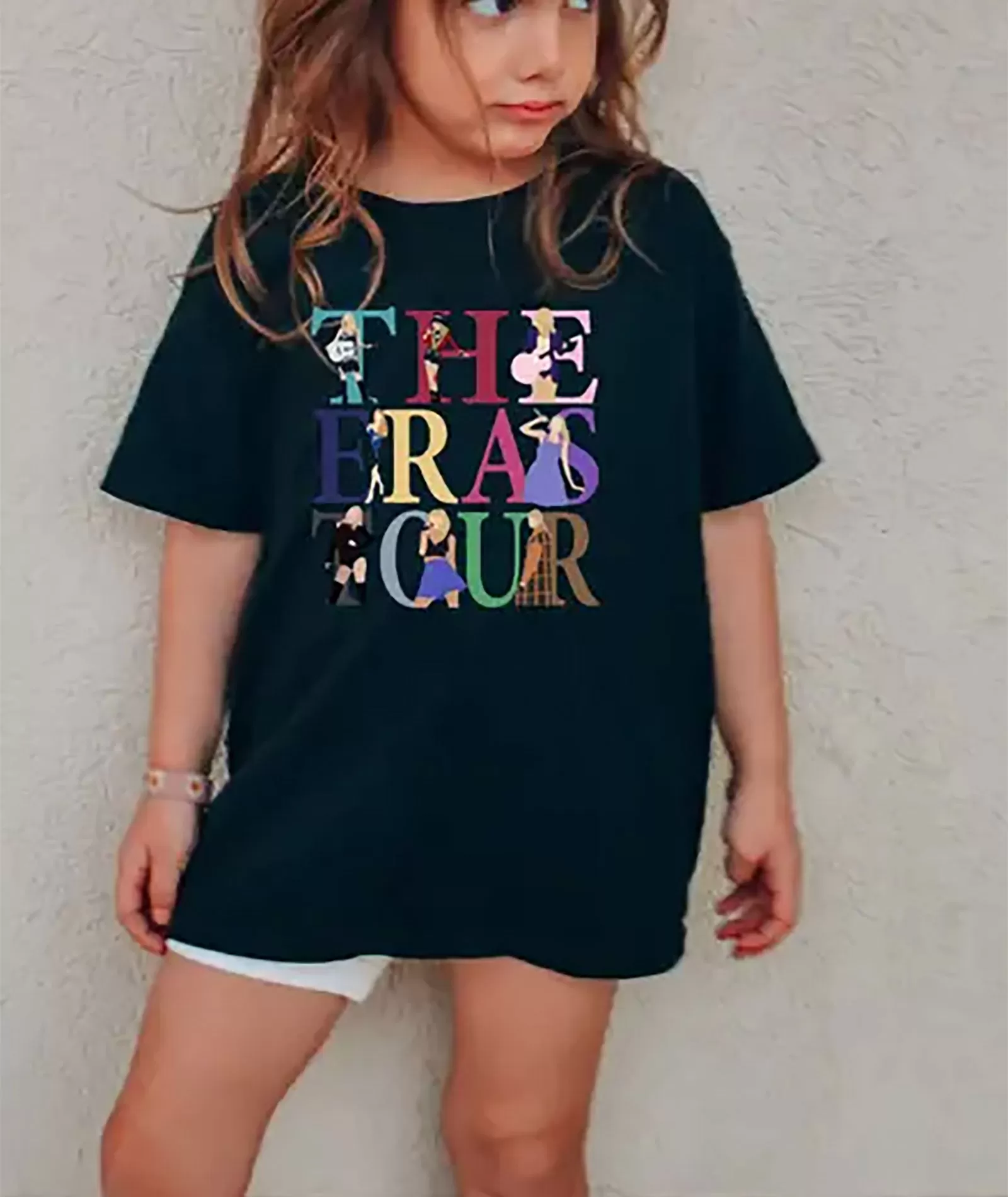 Taylor Swift Kids The Eras Tour Icons Words Tee