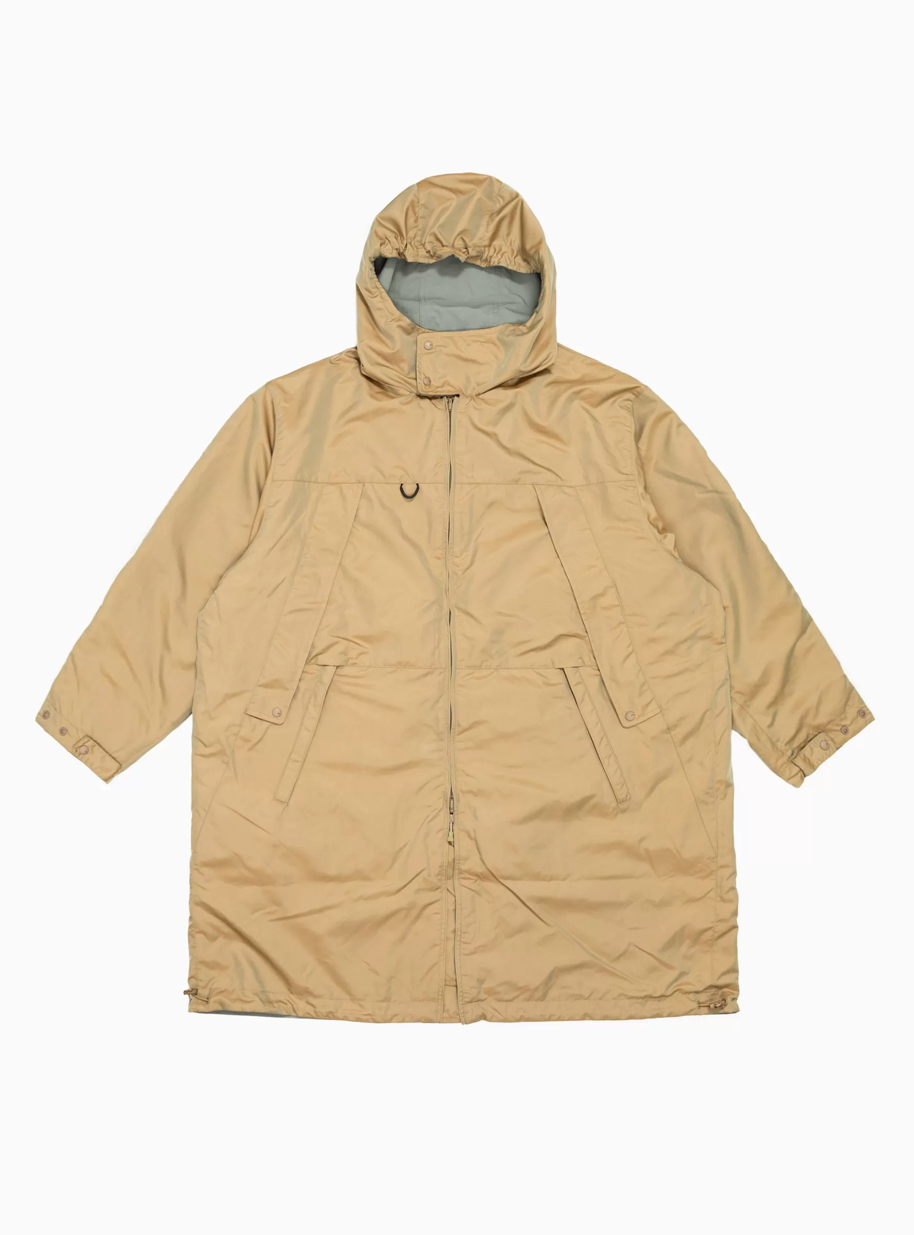 Tech Mil Reversible Overcoat Light Grey & Camel