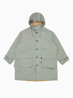 Tech Mil Reversible Overcoat Light Grey & Camel