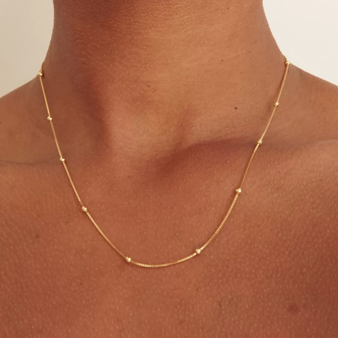 THE CAMI NECKLACE - Solid 14k yellow gold