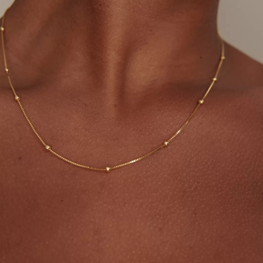 THE CAMI NECKLACE - Solid 14k yellow gold