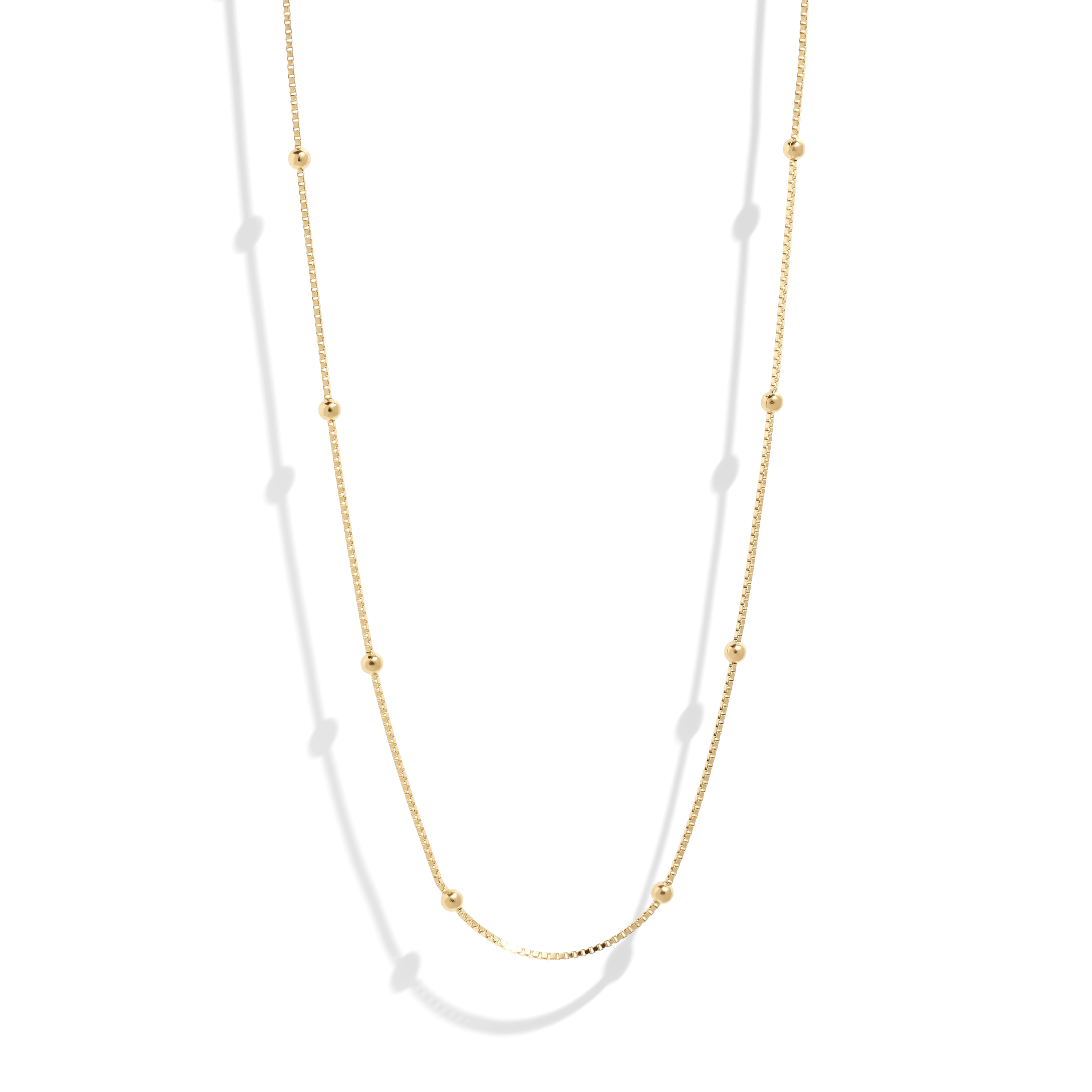 THE CAMI NECKLACE - Solid 14k yellow gold