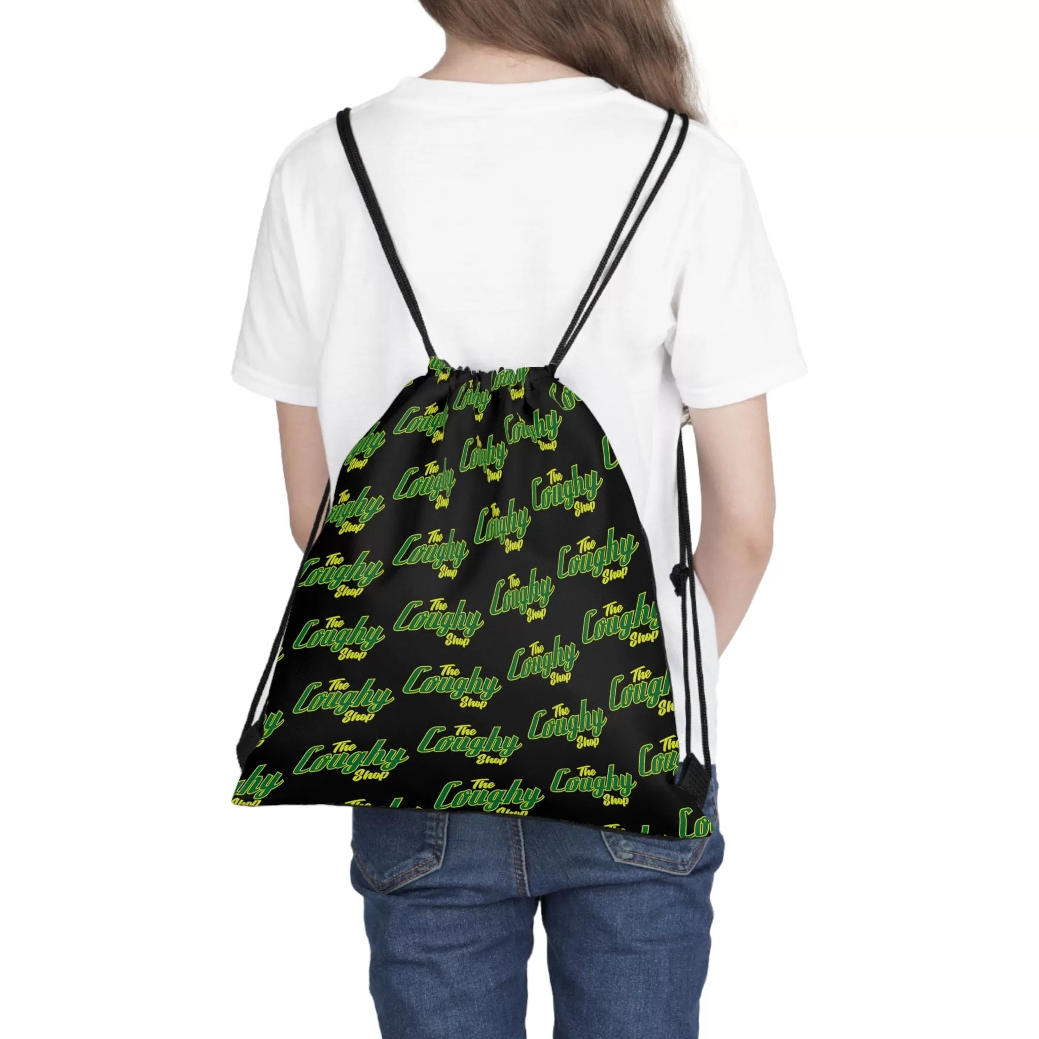 The Coughy Shop Drawstring Bag