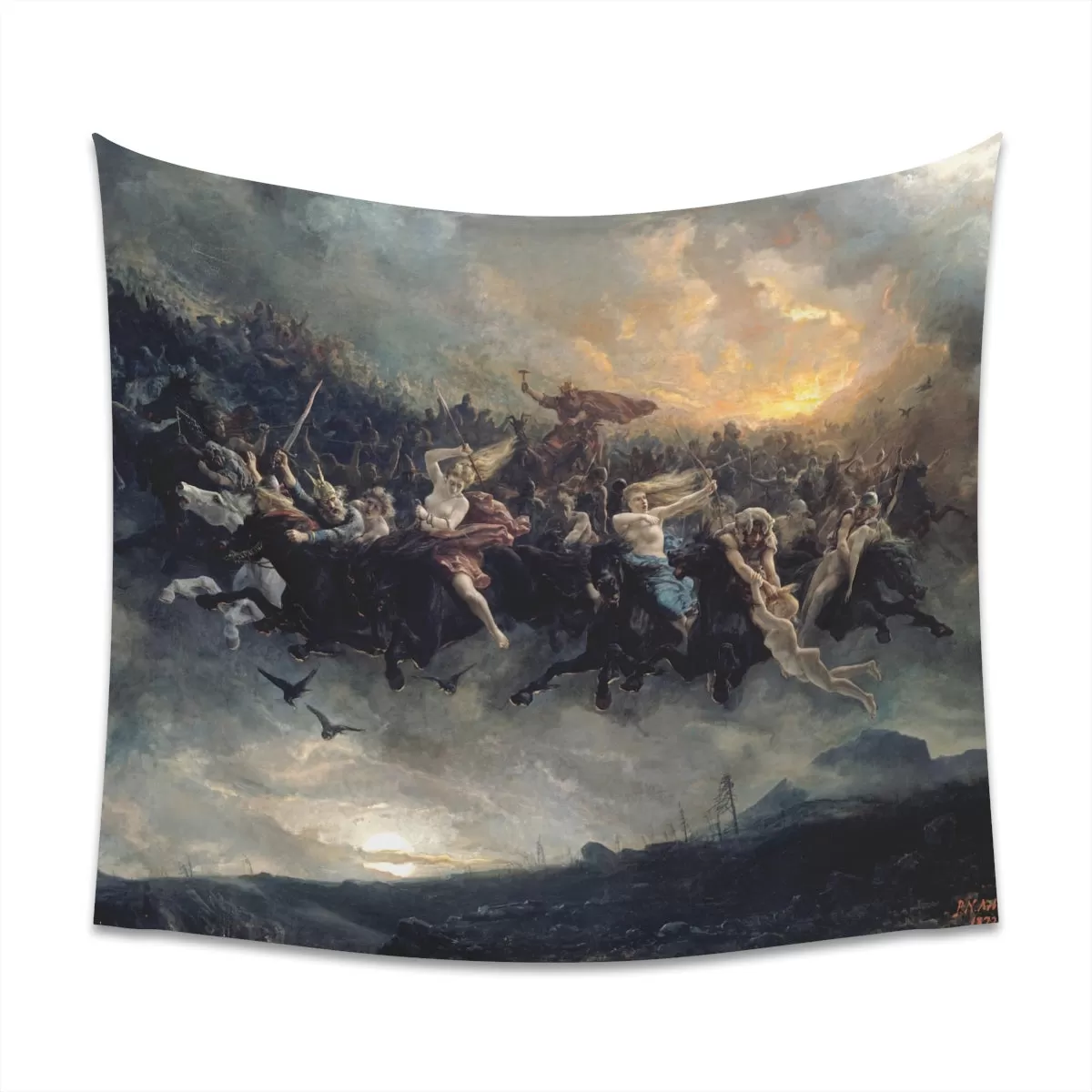 The Wild Hunt of Odin - Wall Tapestry