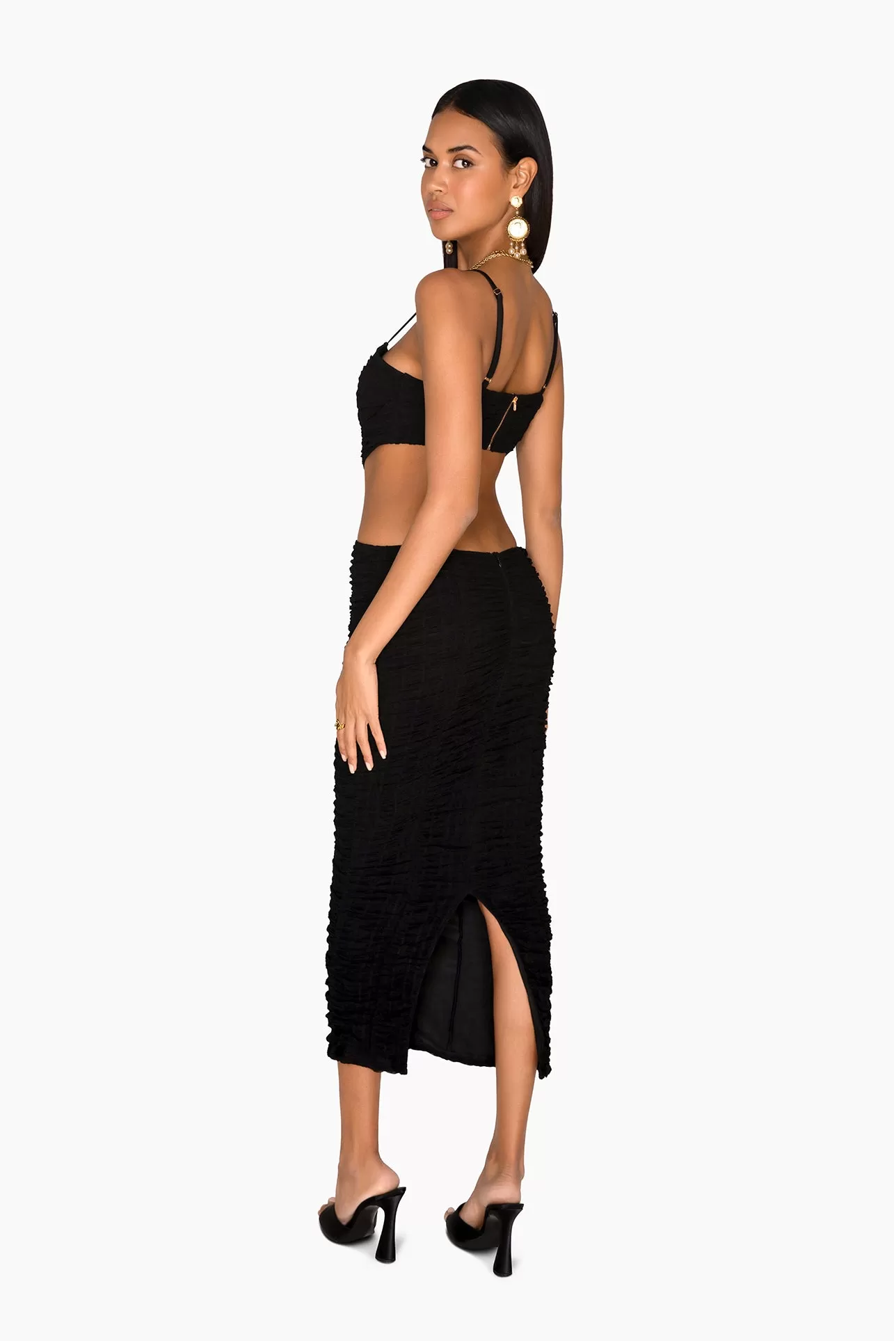 Tie Front Cut Out Maxi Dress