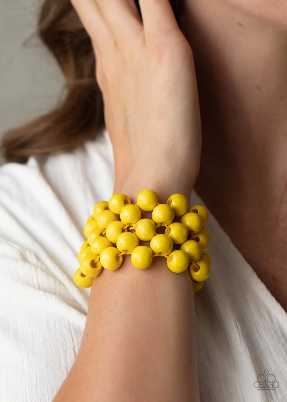 Tiki Tropicana - Yellow Paparazzi Bracelet